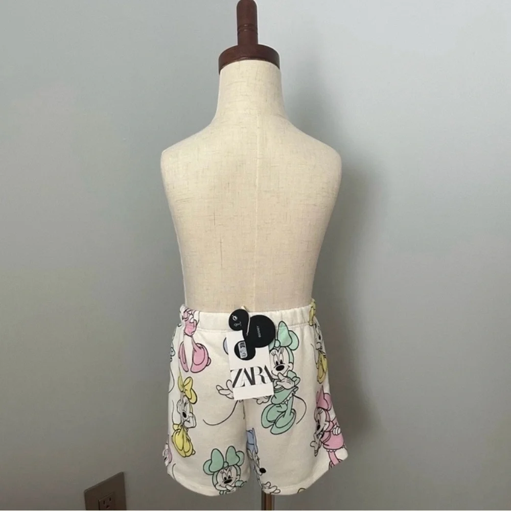 ZARA TODDLER GIRL MINNIE MOUSE PLUSH JACKET & SHORTS